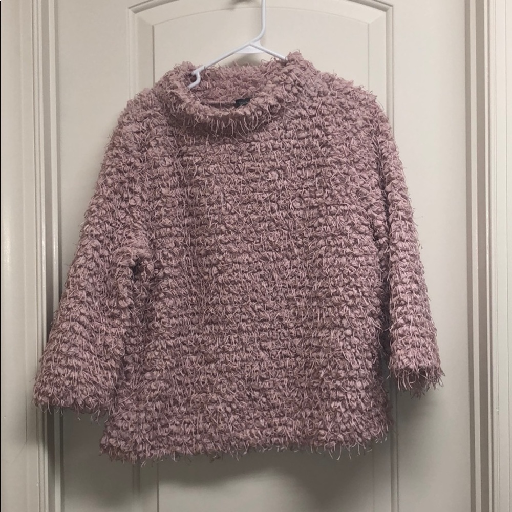 Vince Camuto Pink fringe sweater